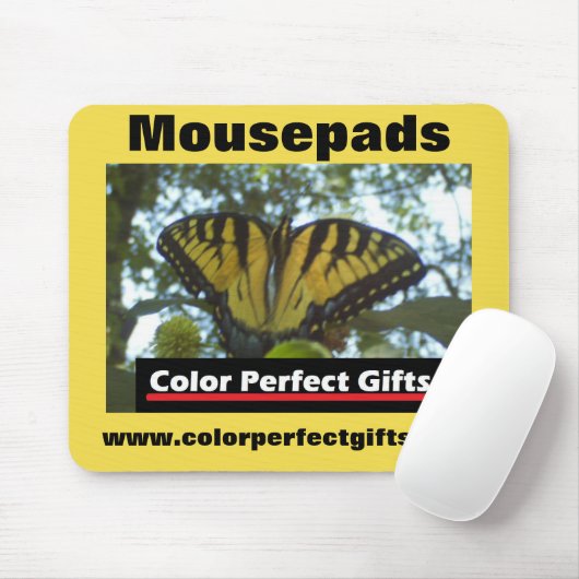 Werbung Gelbe Monarchie Mousepad (Mit Mouse)