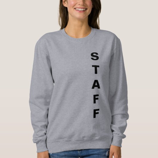 Werbung Hochladen von Logos für Frauen in grauem G Sweatshirt (Vorderseite)