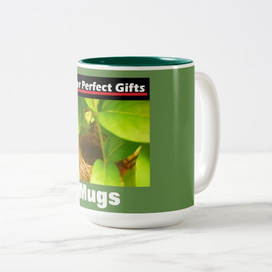 Werbung Hummingbird Nest Zweifarbige Tasse (VorderseiteRechts)