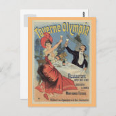 Werbung im französischen Restaurant Paris von Chér Postkarte (Vorne/Hinten)