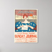 Werbung im Sunday Journal Leinwanddruck (Vorderseite)