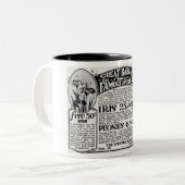 WERBUNG IN BLUME DER 1920ER Jahre Zweifarbige Tasse (Vorderseite Links)