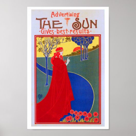 Werbung in der Sonne, 1896 Vintag Poster (Vorne)