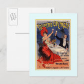 Werbung Jules Chéret,1890 Postkarte (Vorne/Hinten)