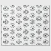 Werbung mit dem Logo für Unternehmen, schwarz und  Geschenkpapier (Flach)