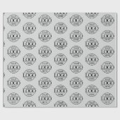 Werbung mit Firmenlogo, leicht grau Geschenkpapier (Flach)