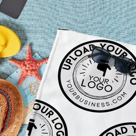 Werbung mit Firmenlogo Strandtuch