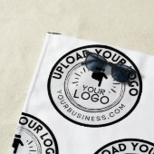 Werbung mit Firmenlogo Strandtuch (Beispiel)