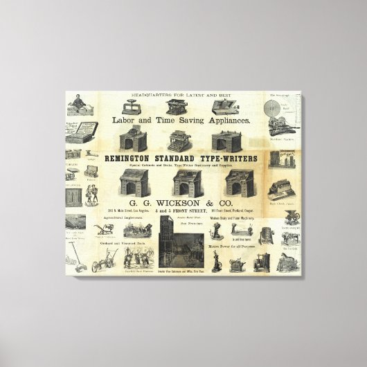 Werbung mit Guide Map Leinwanddruck (Vorderseite)