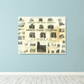 Werbung mit Guide Map Leinwanddruck (Insitu (Holzboden))