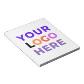 Werbung mit Markenbezeichnungen (Firmenlogo) Notizblock (angewinkelt)