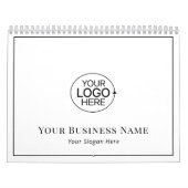 Werbung mit schwarzen und weißen Firmenlogos Kalender (Titelbild)