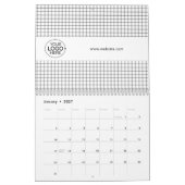 Werbung mit schwarzen und weißen Firmenlogos Kalender (Jan 2027)