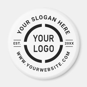 Werbung mit weißem Logo Magnet