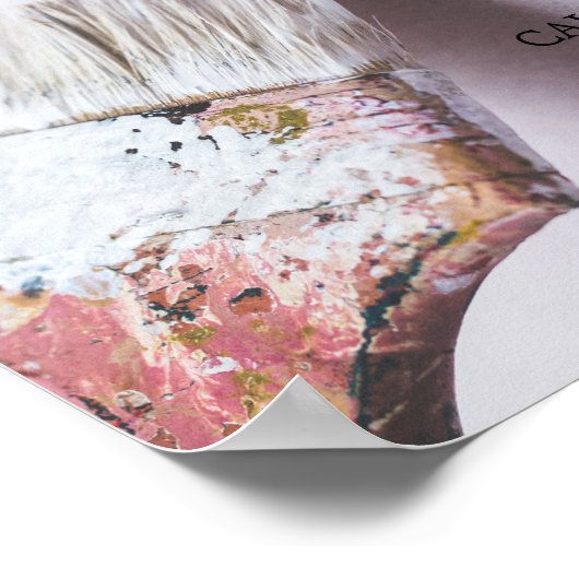 Werbung mit weißem Pinsel, Maler und Dekorator Poster (Ecke)