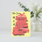 Werbung Modellspielwaren DDR Postkarte (Stehend Vorderseite)