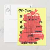 Werbung Modellspielwaren DDR Postkarte (Vorne/Hinten)