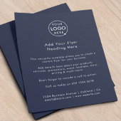 Werbung | Navy Blue Modern Logo Flyer