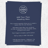 Werbung | Navy Blue Modern Logo Flyer