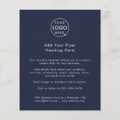 Werbung | Navy Blue Modern Logo Flyer (Vorne)