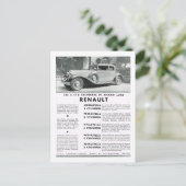 Werbung, Renault Feiertagspostkarte (Stehend Vorderseite)