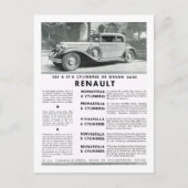 Werbung, Renault Feiertagspostkarte (Vorderseite)