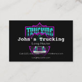 Werbung Trucking Company Services Hauling Business Visitenkarte (Rückseite)