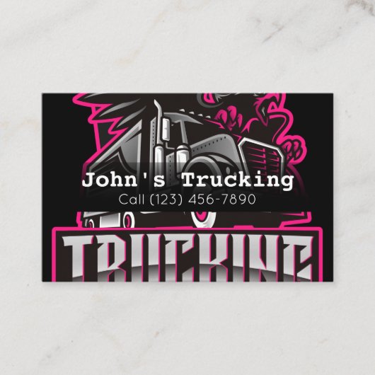 Werbung Trucking Company Services Hauling Business Visitenkarte (Vorderseite)