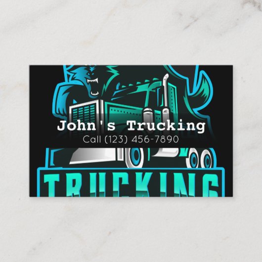 Werbung Trucking Company Services Hauling Business Visitenkarte (Vorderseite)