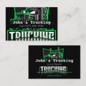 Werbung Trucking Company Services Hauling Business Visitenkarte (Vorne/Hinten)