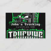 Werbung Trucking Company Services Hauling Business Visitenkarte (Vorderseite)