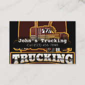 Werbung Trucking Company Services Hauling Business Visitenkarte (Vorderseite)