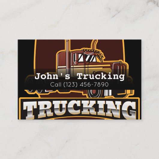 Werbung Trucking Company Services Hauling Business Visitenkarte (Vorderseite)