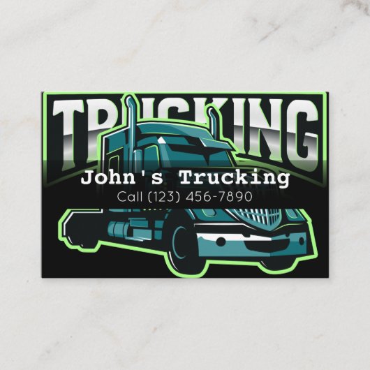 Werbung Trucking Company Services Hauling Business Visitenkarte (Vorderseite)