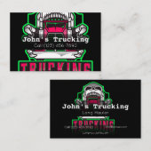 Werbung Trucking Company Services Hauling Business Visitenkarte (Vorne/Hinten)