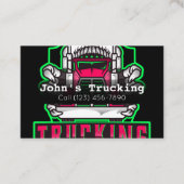 Werbung Trucking Company Services Hauling Business Visitenkarte (Vorderseite)