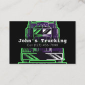 Werbung Trucking Company Services Hauling Business Visitenkarte (Vorderseite)