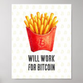 Werde arbeiten für Bitcoin Poster (Vorne)