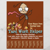 Werde arbeiten. Garden Helper. Flyer der Werbung (Vorne)