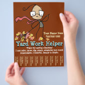 Werde arbeiten. Garden Helper. Flyer der Werbung (Hand)