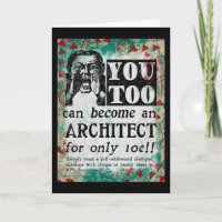 Werde Architekt Grußkarte - Lustig Vintage