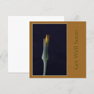 Werde Bald Gesund Blumen Goldbraune Töne Karte