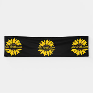 Werde Bald Gesund Sonnenblume 2,5x10 Vinylbanner Banner