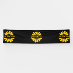 Werde Bald Gesund Sonnenblume 2,5x12 Vinylbanner Banner