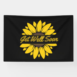 Werde Bald Gesund Sonnenblume 4x6 Vinylbanner Banner
