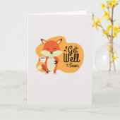 Werde Bald Gesund Süße Fuchs Karten (Gelbe Blume)