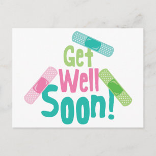 Werde-bald-wieder-Bandage Postkarte