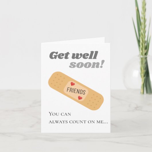 Werde bald wieder gesund Freunde Karte (Vorderseite)