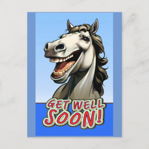 Werde bald wieder gesund Pferd Postkarte