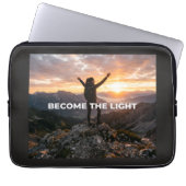 Werde das Licht Laptopschutzhülle (Vorderseite)